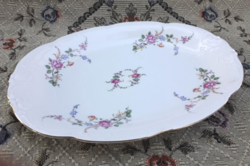 Wawel rózsás porcelán sültes tálaló tál - lengyel ovális tányér