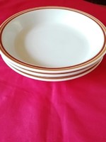 4 db mintás szélü Alföldi porcelán kocsonyás , főzelékes tányér