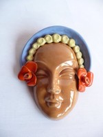 Art deco kerámia Komlós női fej