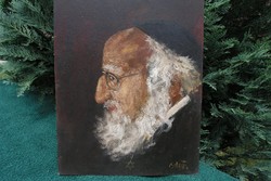 Bánfi szignós festmény ("Rabbi")