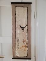 Valódi kínai hernyóselyem hímzett falikép
