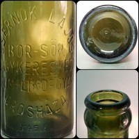 "Csernók Lajos Bor-Sör Nagykereskedő Rum-Likőrgyár Orosháza 0.45 l" sörösüveg (852)