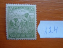 50 FILLÉR ARATÓ 1920 -1924  "MAGYAR KIR.POSTA" 124#