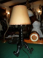 Antik kovácsoltvas asztali lámpa tökéletesen működő állapotban 55 cm magas