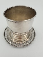 Keresztelőre!!! Antik ezüst pohár alátéttel
