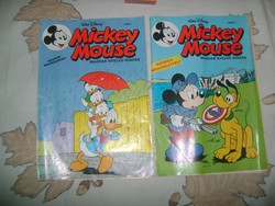 Walt Disney Miki egér - 1992 - két darab retro gyermek magazin