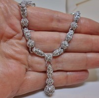 Gyönyörű valódi hattyújeles swarovski kristály nyakék
