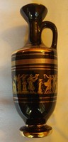 24 karátos arannyal díszített görög porcelán váza
