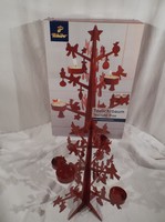 Candle holder - new - tchibo - 31 x 22 cm - deep red - in box