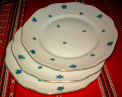 Ibolyás nagyon szép porcelán lapos tányérok, nagyobb 25 cm BOHEMIA