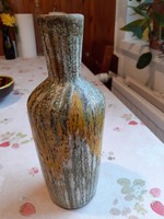 Beautiful, dripped, cracked ceramic vase for sale!