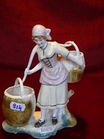 CROWN Regál finom porcelán, a vízhordó lány, magassága 18 cm. 