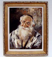 FÉLÁRON! Adilov Kabul Rabbi portré KERETEZVE 63x53cm