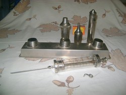 Régi állatorvosi eszközök, állatorvos eszközök - injekciós tű, egyebek