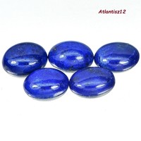 Real, 100% natural Afghan royal blue lapis lazuli gemstone 5pcs 2.90ct (opaque)