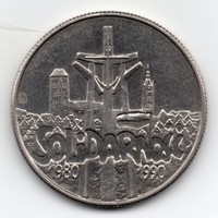 Lengyelország 10 000 lengyel Zloty, 1990, alkalmi veret, Szolidaritás