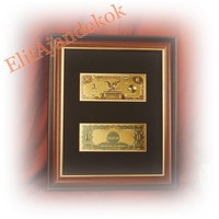 24K arany "silver dollar" - bankjegyveret