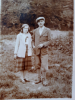 Régi fotó vintage női férfi páros fénykép Hűvösvölgyi emlék 1932 - salga78 felhasználónak