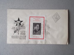 1953 Sztálin blokk, borítékos első napi bélyegzéssel eladó!