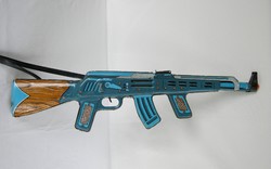 Retró Lemezárugyári játék lemezjáték puska AK47 géppisztoly