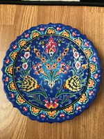 Álomszép Török kézzel festett domború mintás falra is akasztható tányér