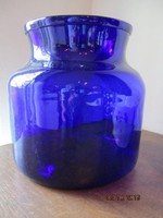 Nagyon szép régi nagyméretű kék üveg.