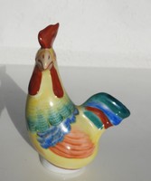 Szivárvány színű KAKAS - hollóházi porcelán figura - ritka