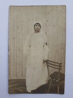 Régi fotó I. vh női fénykép vöröskeresztes katonai ápolónő képeslap 1915