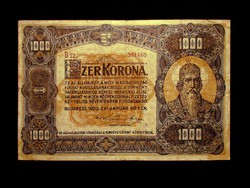 1000 KORONA - A KORONÁK LEGSZEBBIKE - 1920 NAGYMÉRETŰ!