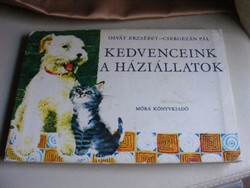 Kedvenceink a háziállatok leporelló mesekönyv 1980 Osvát - Csergezán 