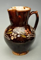Transylvanian Turda floral wine jug, xx. Front, beautiful, 23cm