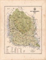 Bács - Bodrog megye térkép 1886 (4), vármegye, atlasz, Kogutowicz Manó, 43 x 55 cm, Gönczy Pál
