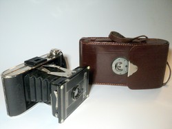 VINTAGE DEKORÁCIÓ!1930-as évek Agfa Billy Clark 74 típusú fényképezőgép bőr tokkal