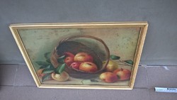 Still life painting by the painter Nedelzőz (label on the back) 32x41 cm with frame