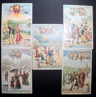 Liebig húskivonat  1900 körüli reklámkártya lito kártyák- RITKA!