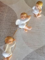 Kerámia angyalkák, karácsonyi dekoráció
