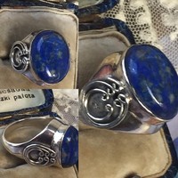 Gyönyörű ezüst gyűrű !! lapis lazuli kővel! Varga Timea részére!