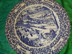 Ironstone,vidéki jelenetes ,angol porcelán tányér.24, 5 cm