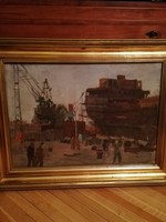 Berki Viola festmény Hajógyári részlet