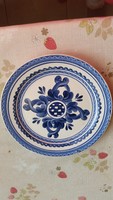 Ceramic plate, blue floral, marked wall plate for sale!