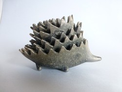 Ritka art deco fém egymásba rakható süni alakú ékszertartók,gyűrűtartók Walter Bosse designe