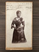 Blaha Lujza eredeti autográf CVD fotó 1900. október 22.