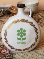 Antik Hollóházi rozmaring gyógynövényes porcelán butella 