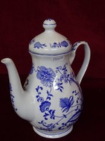 Mks German porcelain tea pourer, cobalt blue, onion pattern. He has!