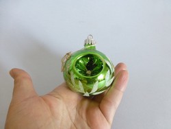 Retro,vintage,üveg festett gömb karácsonyfadísz