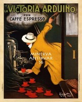 Victoria Arduino espresso kávé reklám, Leonetto Cappiello 1922 Vintage/antik plakát reprint