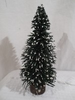 Fenyőfa - minőségi - sötétzöld - fa talp - 18 x 7 cm - nem használt 