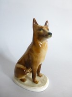 Zsolnay porcelán németjuhász kutya