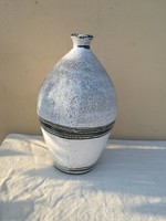 Mázas antik olajtaro 38,5cm népi cserép kocsog, régiség váza 