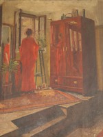 Widder Félix Bódog (1874-1939): Nő az ablak előtt